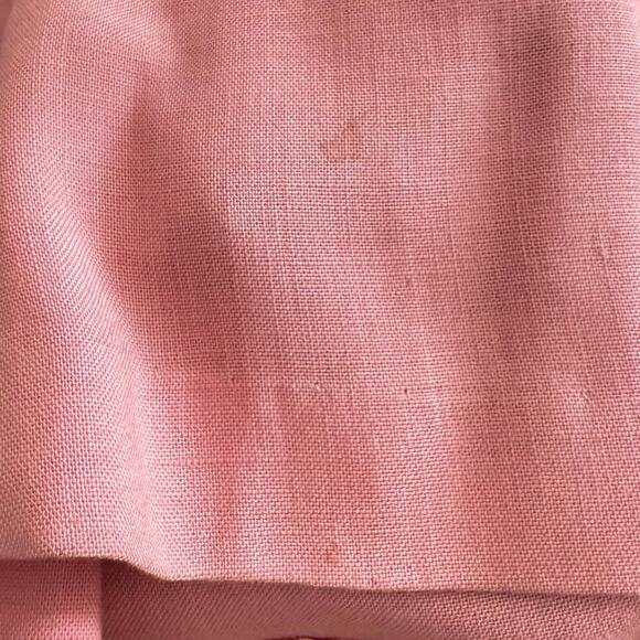 1950s Mode O’Day Pink Day Dress Pockets Lucite Rhinestone Buttons 33” Waist VNTG - Picture 13 of 16